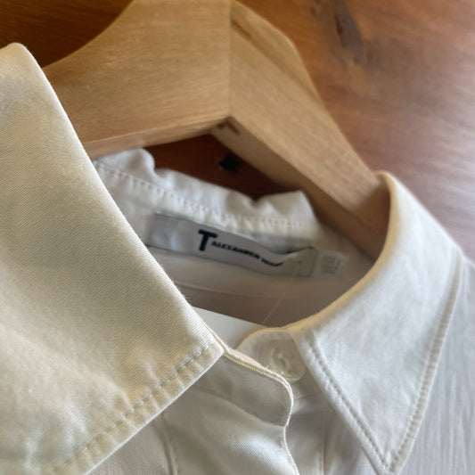 2 - T Alexander Wang Crisp White Long Sleeve Button Up Shirt Dress 0505MP