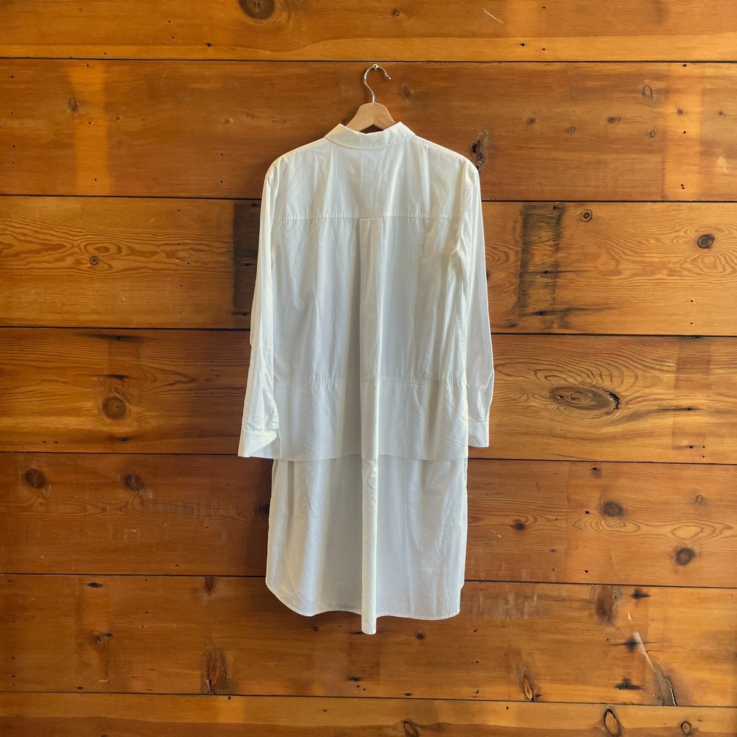 2 - T Alexander Wang Crisp White Long Sleeve Button Up Shirt Dress 0505MP