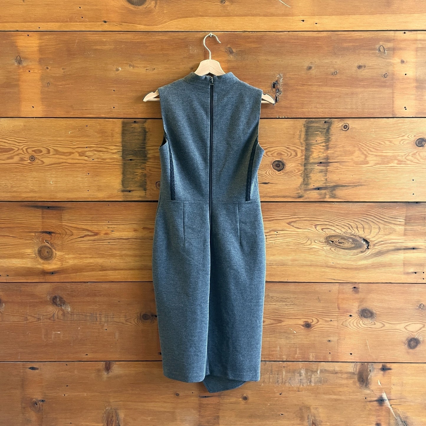 2 - Kobi Halperin $348 Gray SLeeveless V Neck Jae Midi Pencil Dress NEW 0428KS