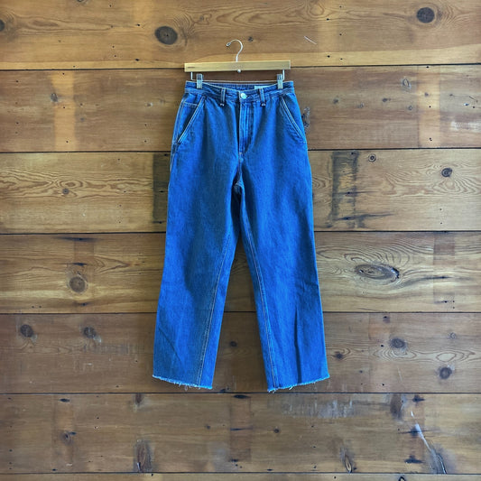 28 - Rag & Bone Dark Wash Relaxed Fit Frayed Hem Carpenter Jeans 0504AK