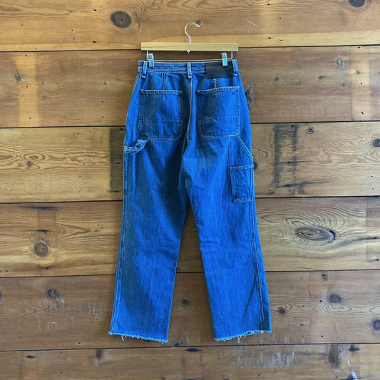 28 - Rag & Bone Dark Wash Relaxed Fit Frayed Hem Carpenter Jeans 0504AK