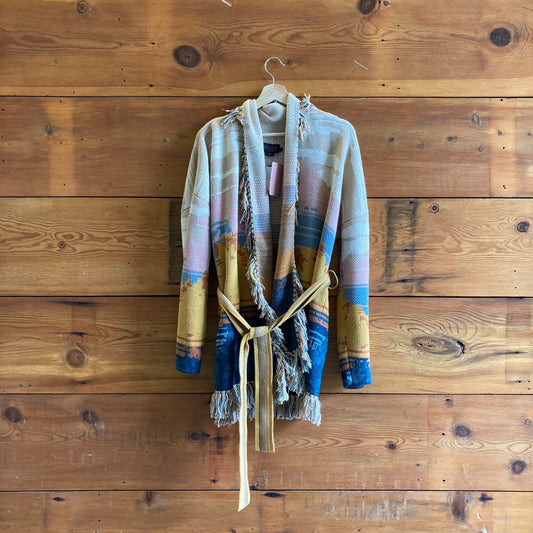 M - Pendleton Multi Color NEW $299 Columbia Shawl Collar Cardigan Sweater 0718ML