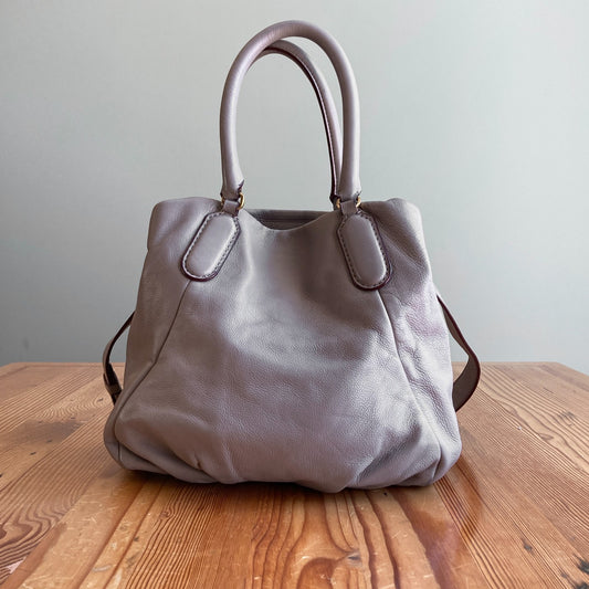 Marc by Marc Jacobs Cement Gray Classic Q Fran Leather Bag Purse 0817LS