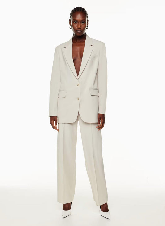 M - Babaton Aritzia Bone White NEW $228 Agency Single Button Jacket 0817LS