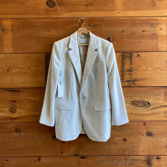 M - Babaton Aritzia Bone White NEW $228 Agency Single Button Jacket 0817LS