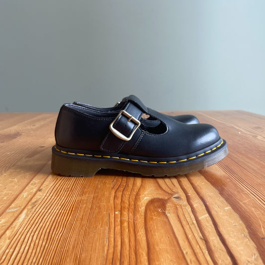 36 / 5 - Dr Martens Black Felix Rub Off Vegan Mary Jane Shoes NEW w/ Box 0415AB