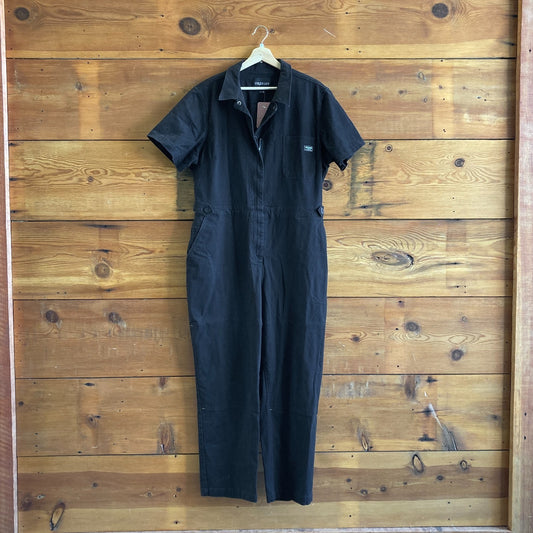 XXL - Wildfang Black Short Sleeve The Essential Coverall Jumpsuit 0728LC