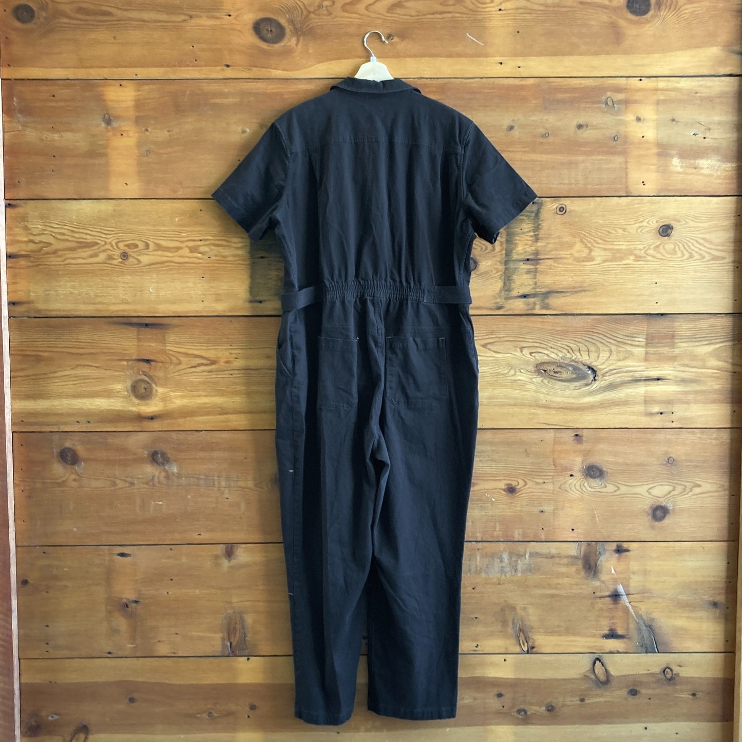 XXL - Wildfang Black Short Sleeve The Essential Coverall Jumpsuit 0728LC
