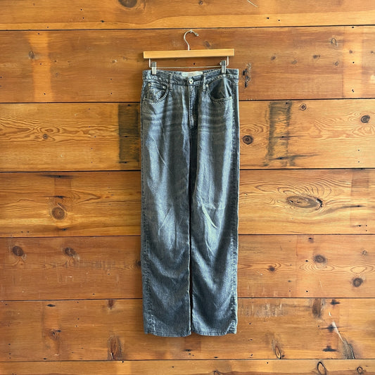 28 - Rag & Bone Black Faux Denim Featherweight Miramar Straight Leg Pants 0609CM
