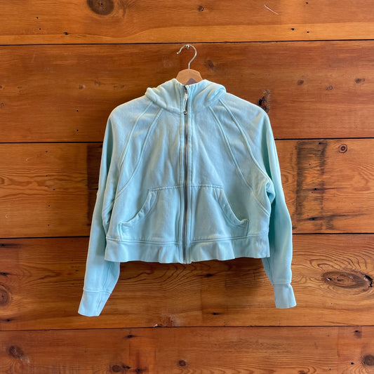 XS / S - Lululemon Mint Cropped Full Zip Scuba Hooded Sweatshirt 0929JM