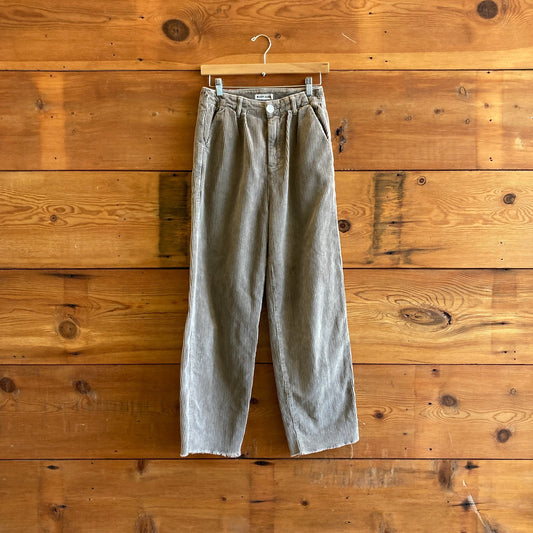 0 / XS - Rudy Jude Gray 100% Organic Cotton Corduroy Pants 0312IG