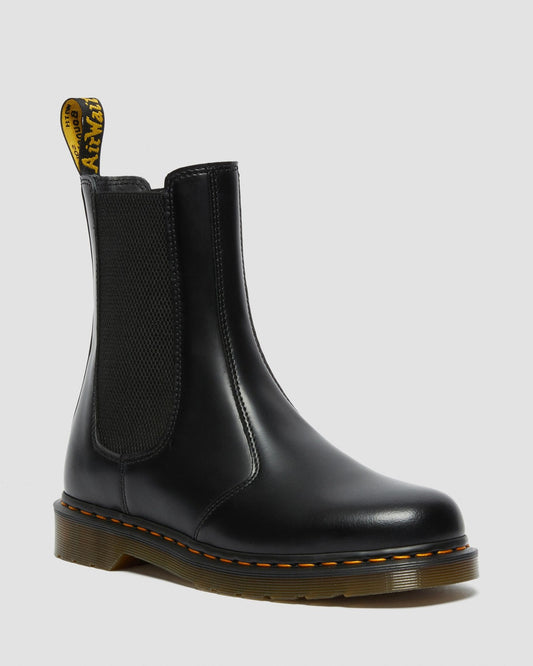 8 - Dr Martens $190 Black Smooth Leather 2976 Hi Chelsea Boots NEW 0721DK