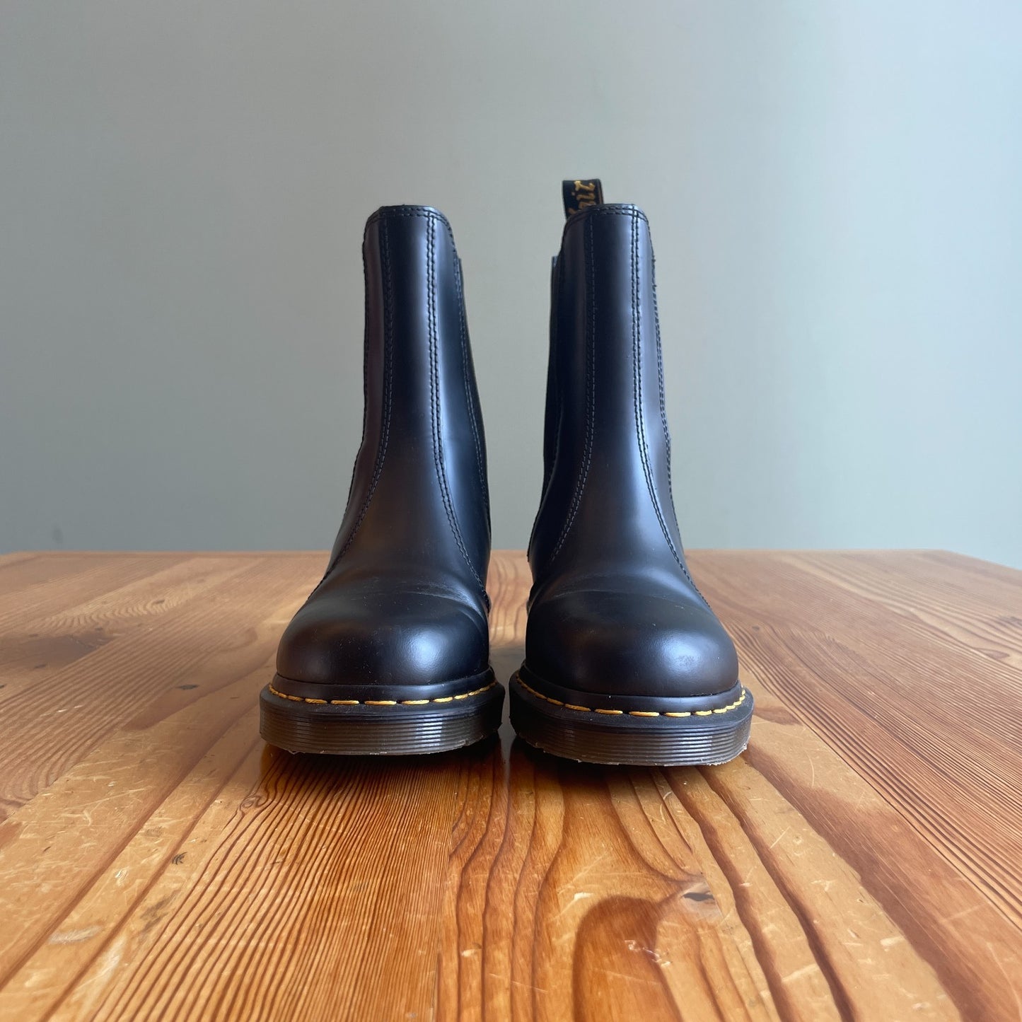 8 - Dr Martens $190 Black Smooth Leather 2976 Hi Chelsea Boots NEW 0721DK