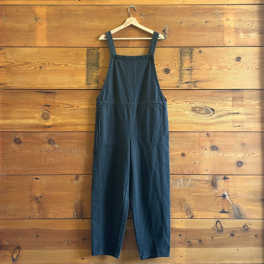S - Eileen Fisher $198 Black Lantern Garment Dyed Utility Jumpsuit NEW 0721DK