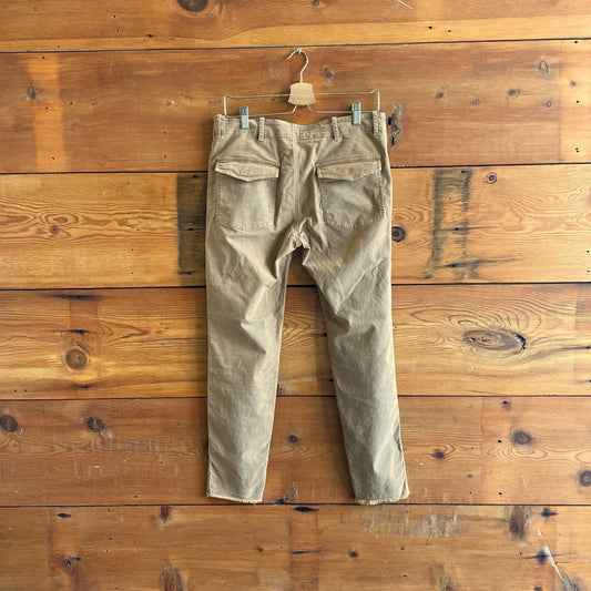 4 - Nili Lotan Brown Jenna Raw Hem Crop Cotton Stretch Twill Pants 1205DA