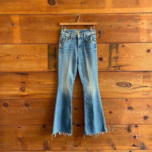 25 - Mother The Weekender Fray Glow Up Womens Flare Leg Jeans 0703SC