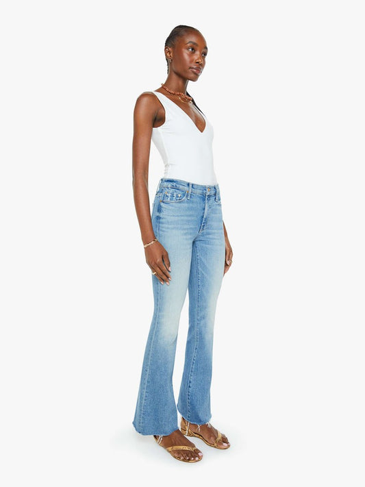 25 - Mother The Weekender Fray Glow Up Womens Flare Leg Jeans 0703SC