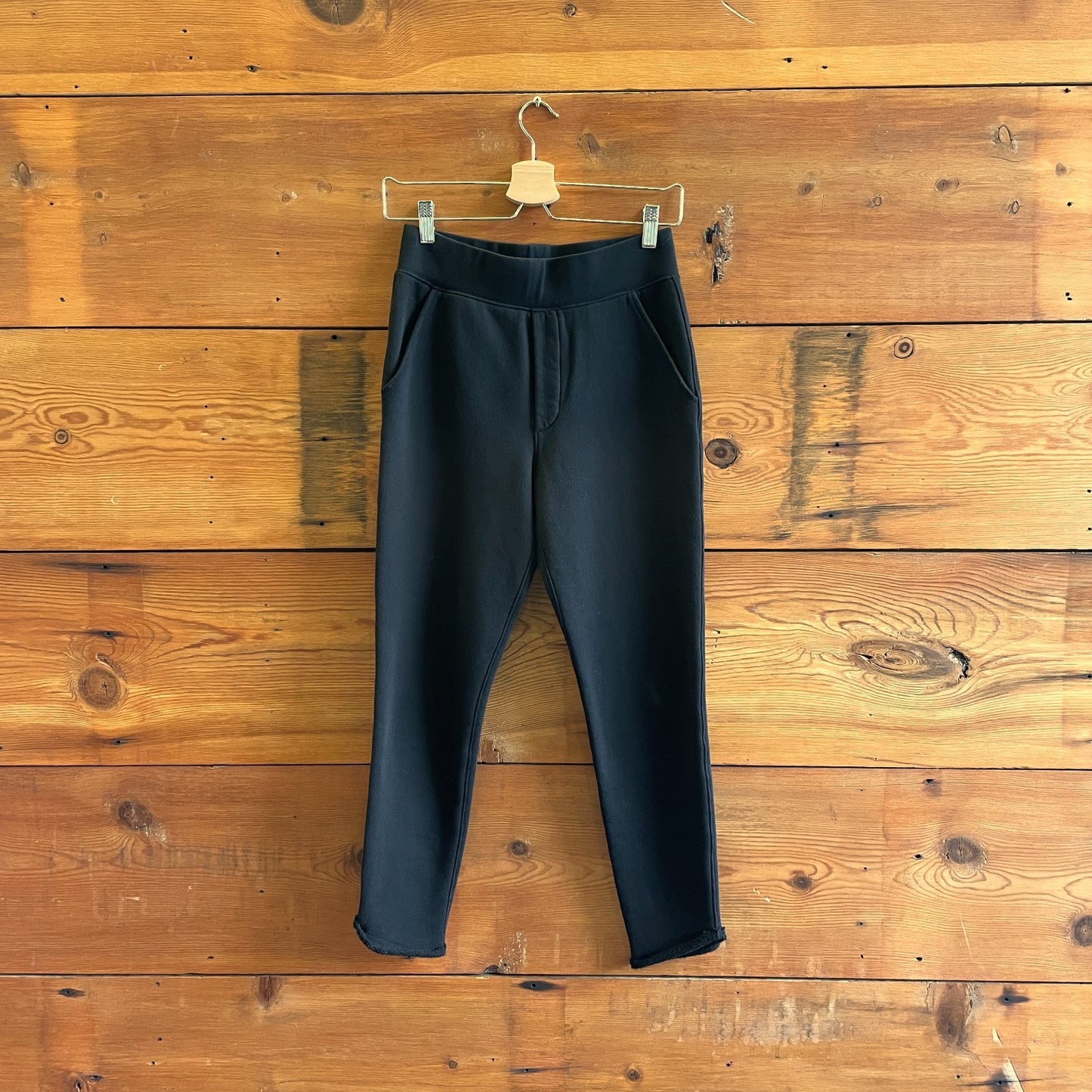 XS - Frank & Eileen Tee Lab Black Tulip Hem Trouser Sweatpants LAB628TF 0120SC