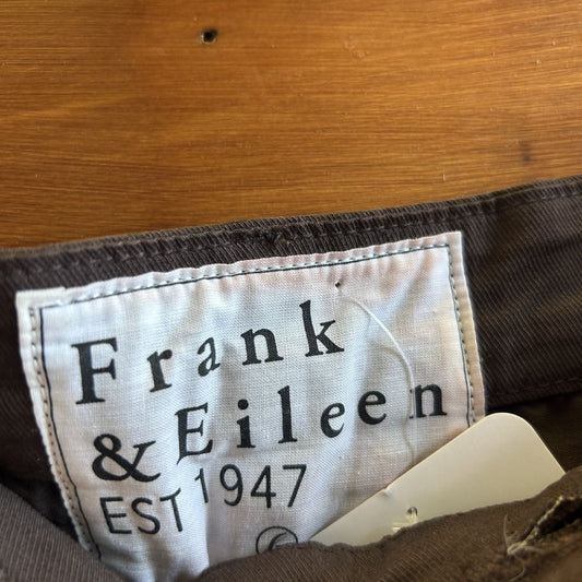 6 - Frank & Eileen Dark Brown Westport Wide Leg Chino Pants 0308IN