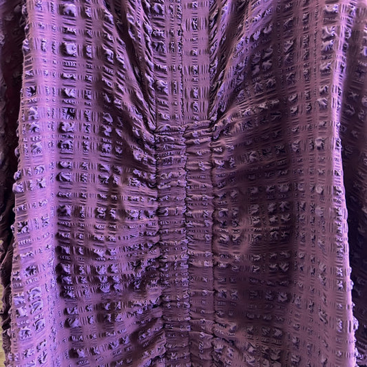 2XL - Wray NYC Burgundy Textured Ruched Sleevelese Josephine Dress 0824DC