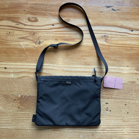 Doughnut BLACK Nylon Zip Top Bag Small Messenger Crossbody Bag 0622KS