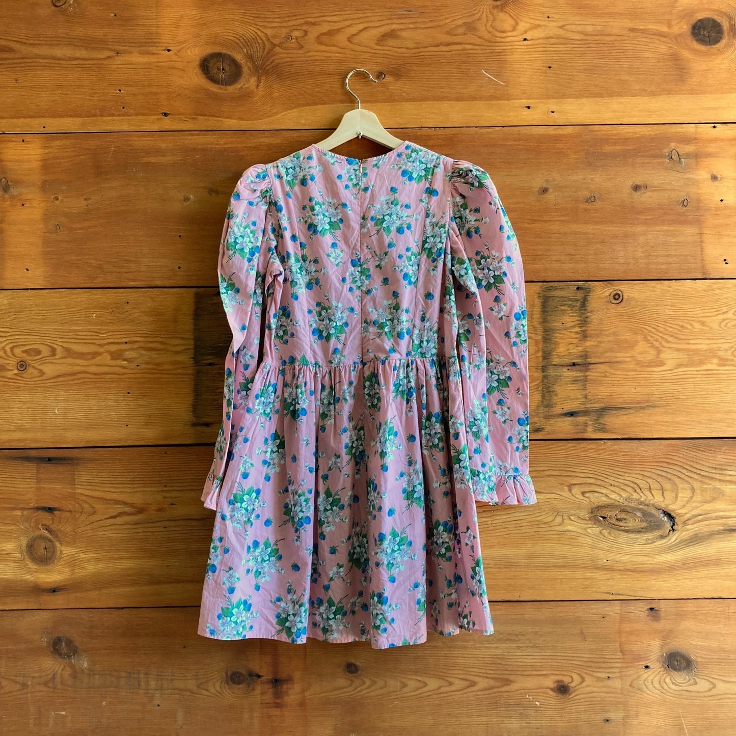 6 - Batsheva x Laura Ashley Pink Floral Print NEW Long Sleeve Mini Dress 1215RJ