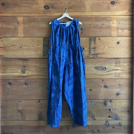 S - Caron Callahan Blue Camo Print NEW Goa Overdyed One Piece Jumpsuit 1215RJ