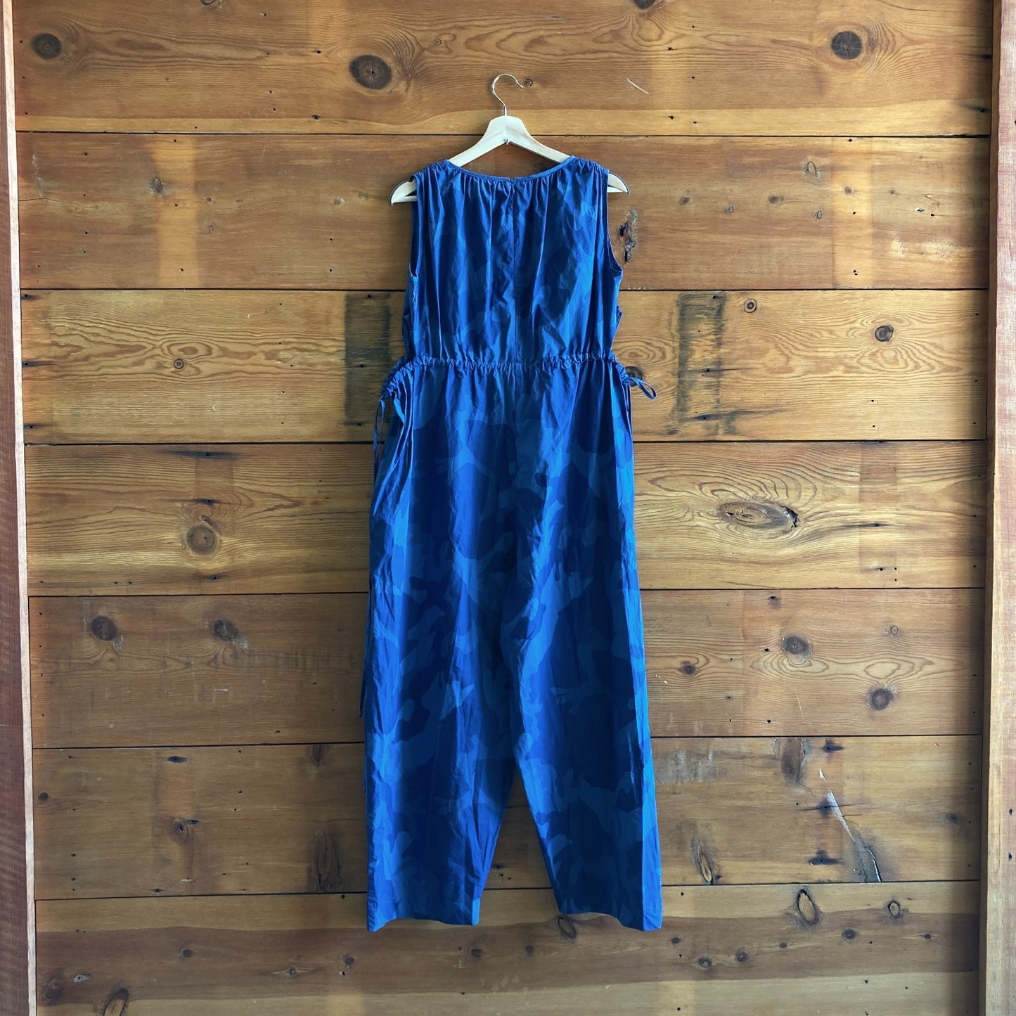 S - Caron Callahan Blue Camo Print NEW Goa Overdyed One Piece Jumpsuit 1215RJ