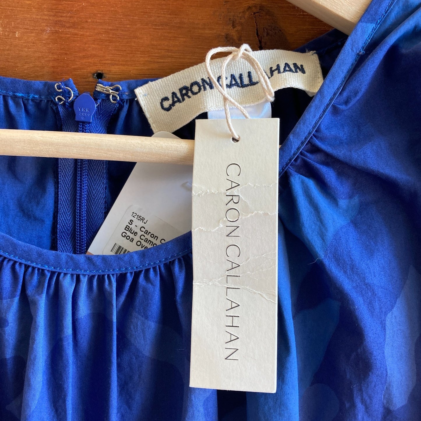 S - Caron Callahan Blue Camo Print NEW Goa Overdyed One Piece Jumpsuit 1215RJ