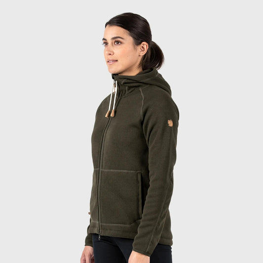 XS - Fjallraven Ovik Womens Fleece Hoodie Full Zip Sweatshirt Jacket 0827RT