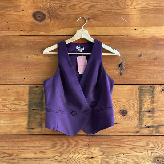 4 - Jason Wu Purple Satin NEW $475 Sleeveless Vest Top & Pants Set Outfit 0224NW