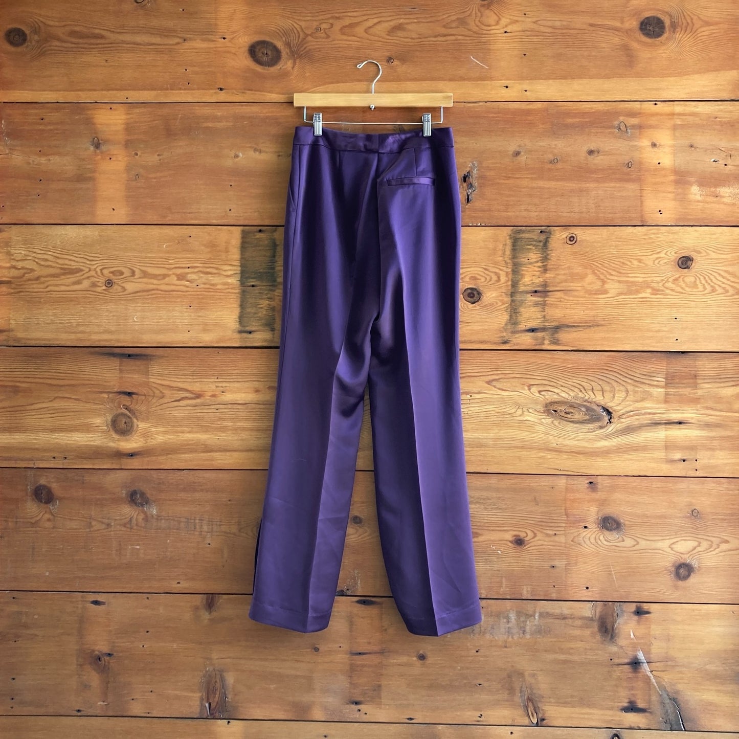 4 - Jason Wu Purple Satin NEW $475 Sleeveless Vest Top & Pants Set Outfit 0224NW