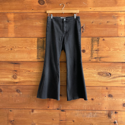 28 - We The Free by Free People Just Float On Flare Leg Black Jeans 1217GN