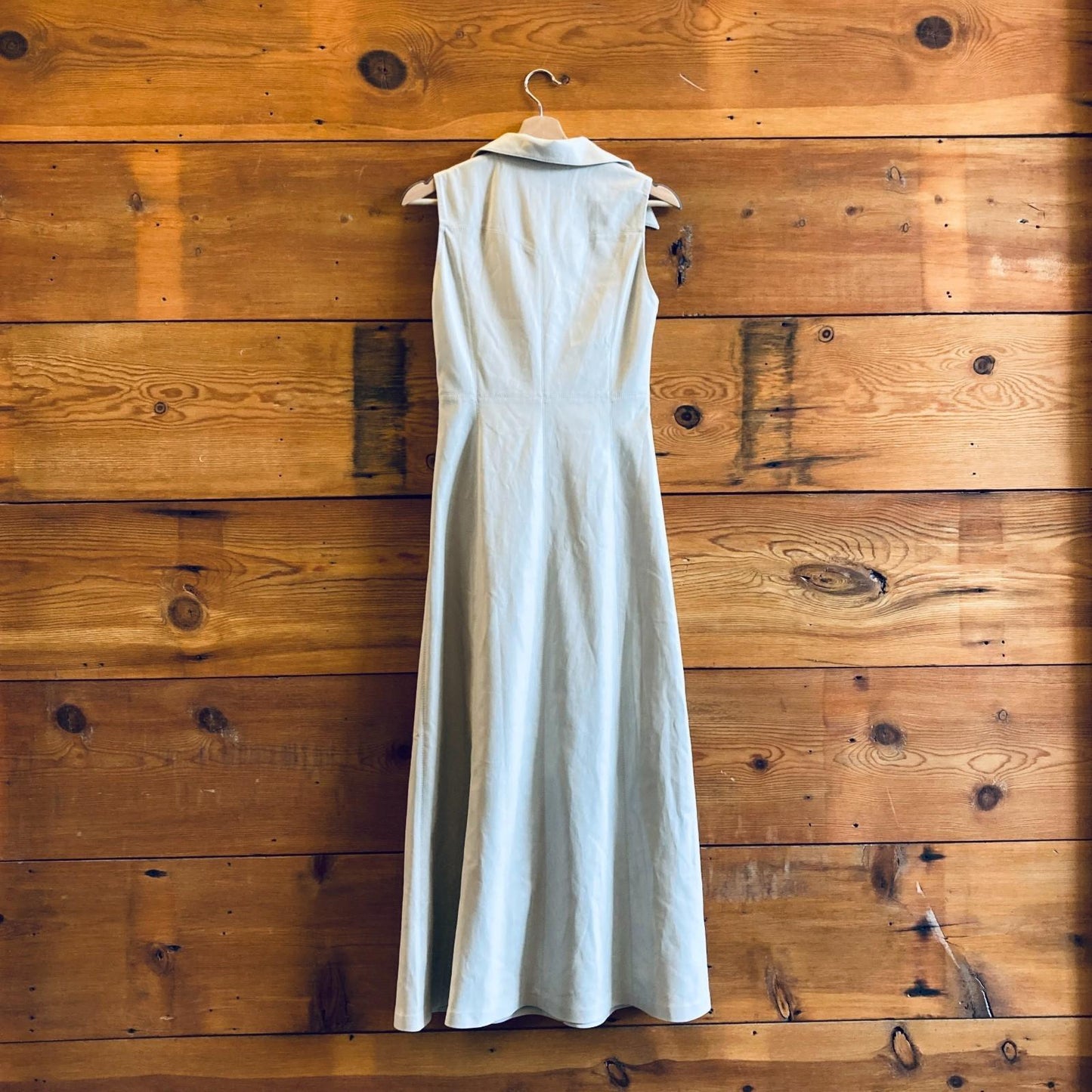 XS - Nanushka NEW Cream Vegan Leather Sharma Tie Front Sleeveless Dress 0103SA