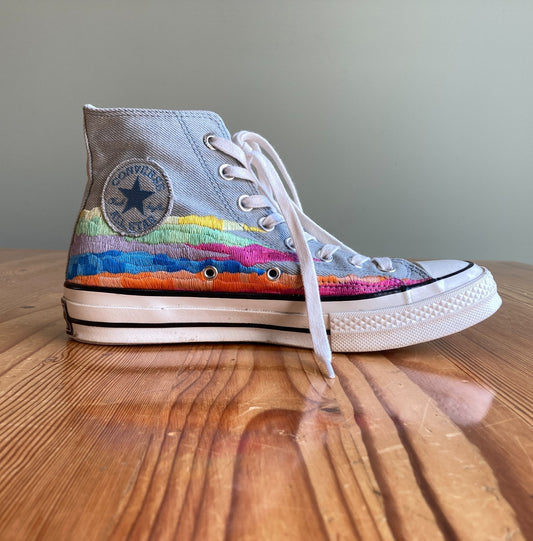 9 - Converse x Mara Hoffman Sunset Embroidered High Top Sneakers 0720LP