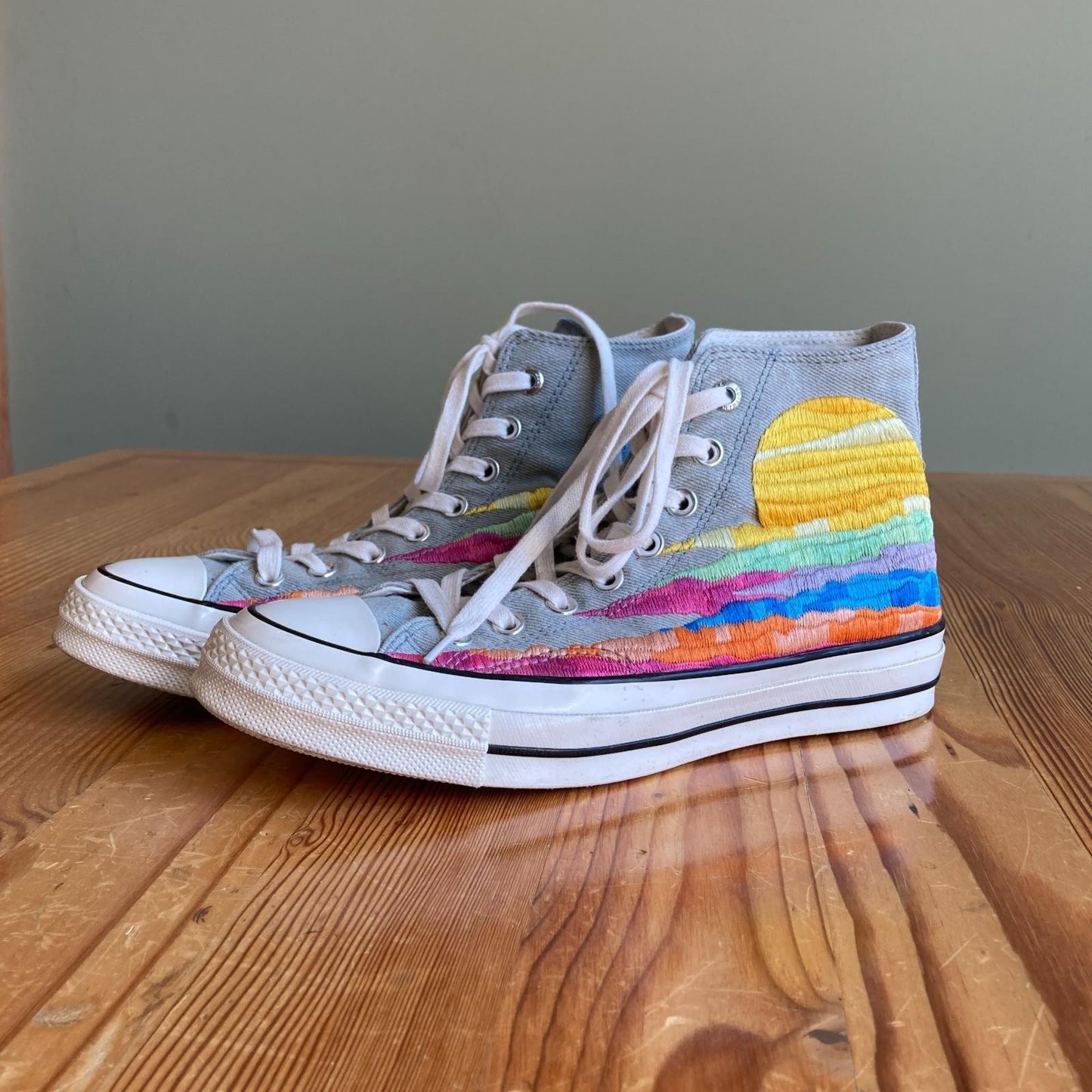 9 - Converse x Mara Hoffman Sunset Embroidered High Top Sneakers 0720LP