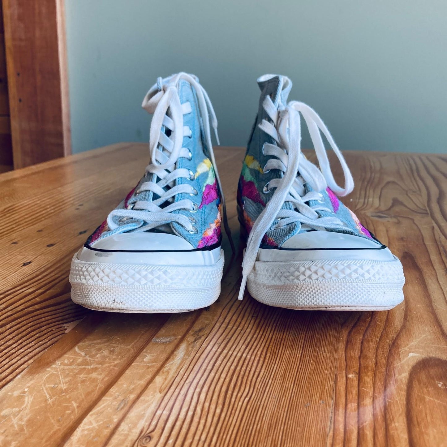 9 - Converse x Mara Hoffman Sunset Embroidered High Top Sneakers 0720LP