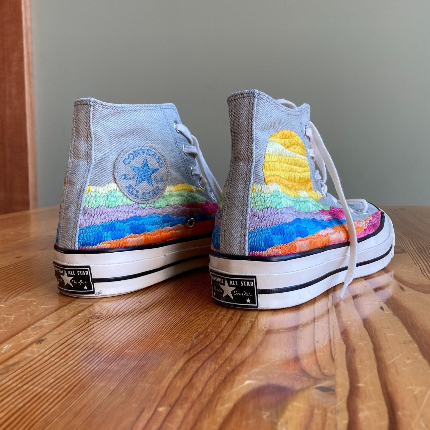 9 - Converse x Mara Hoffman Sunset Embroidered High Top Sneakers 0720LP