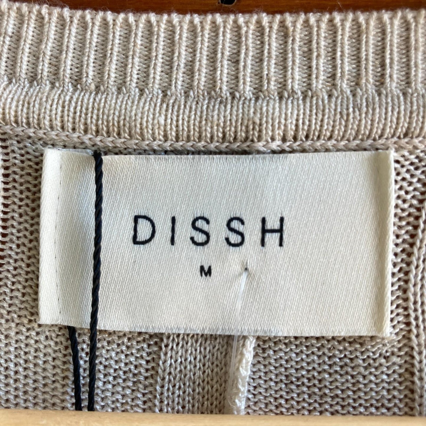 M - Dissh $160 Natural Knit Midi Length Mid Weight Flora Dress NEW 0907IM