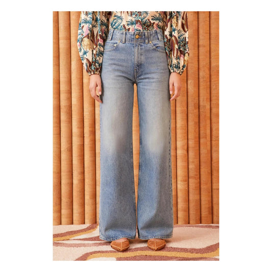 29 - Ulla Johnson Denim $470 Elodie Wide Leg High Rise Womens Jeans 4427SC