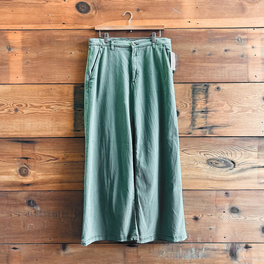 29 - AG Adriano Goldschmied Green Caden Wide Leg Tailored Trouser Pants 4427SC