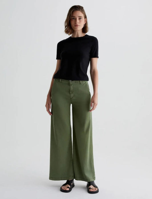 29 - AG Adriano Goldschmied Green Caden Wide Leg Tailored Trouser Pants 4427SC