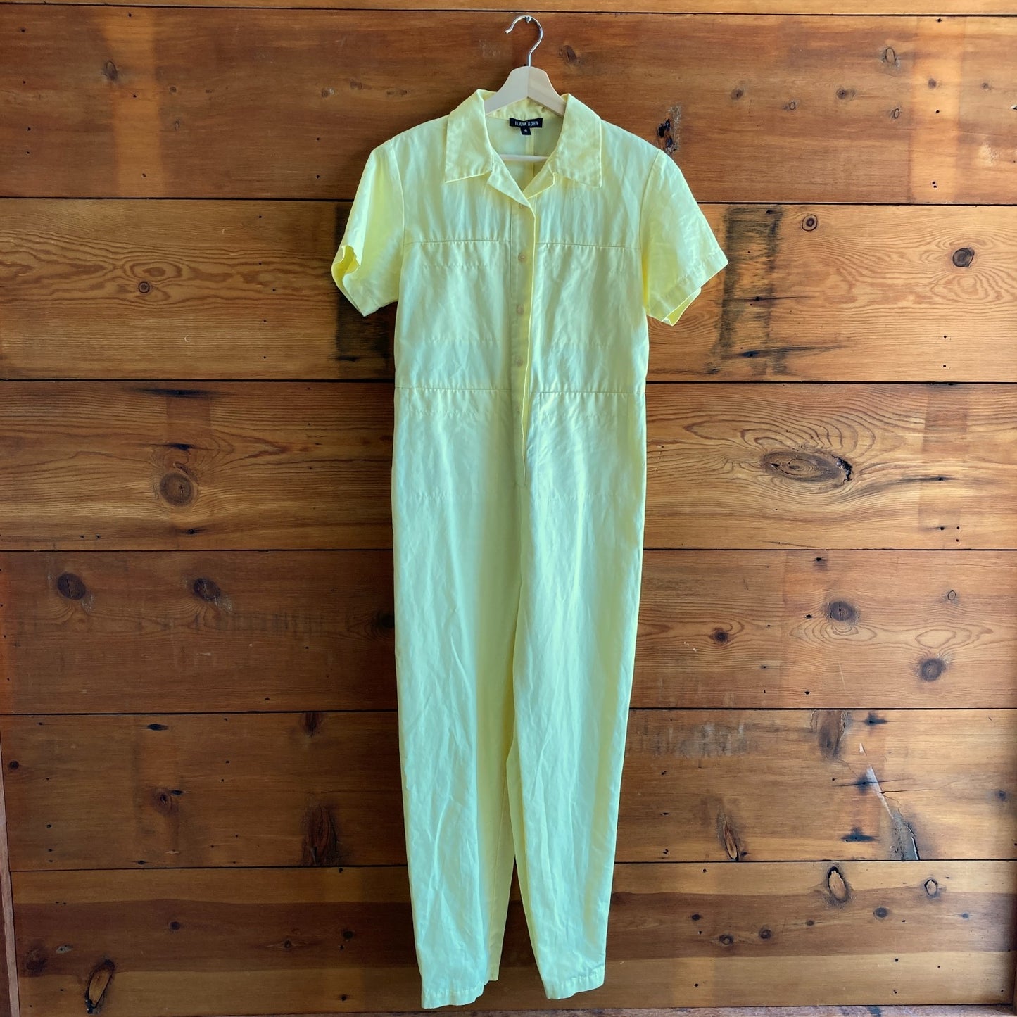 6 - Ilana Kohn Butter Yellow Short Sleeve Tia 2025 Coveralls Jumpsuit 0805AY