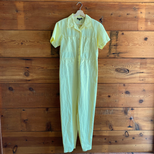 6 - Ilana Kohn Butter Yellow Short Sleeve Tia 2025 Coveralls Jumpsuit 0805AY