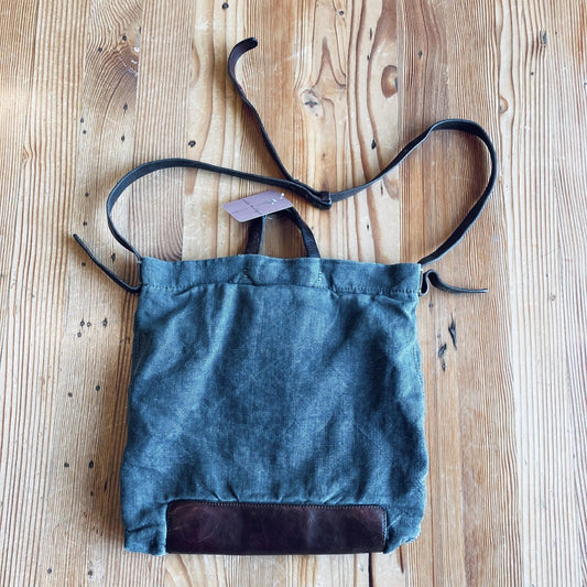 49 Square Miles Gray Washed Canvas Slouchy Top Handle Crossbody Bag 4427SC