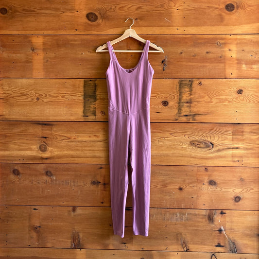 6 - Lululemon Pink Ribbed Stretch Yoga Sleeveless Jumpsuit 1215RJ