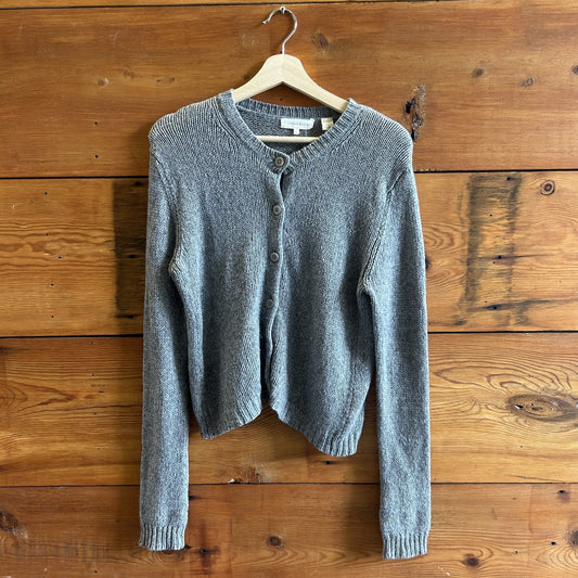 M - Inhabit Gray Knit 100% Cashmere Button Up Long Sleeve Cardigan 0721DK
