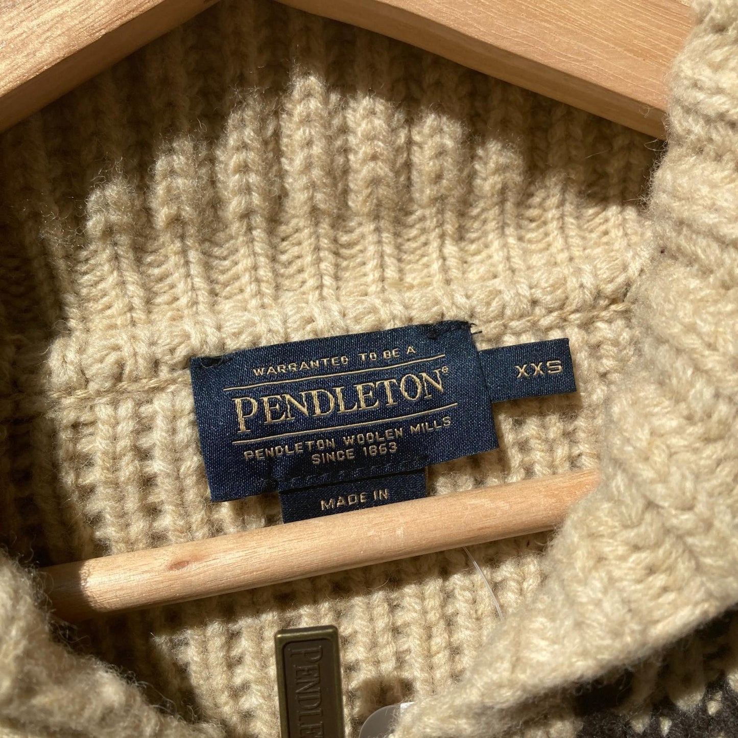 XXS - Pendleton $269 The Original Westerley The Big Lebowski Sweater 1209BM