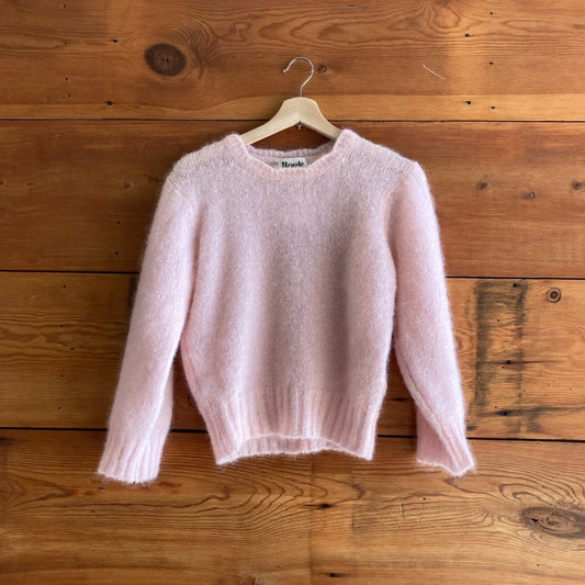 36 / S - Rouje Pale Pink Marcelin Pullover Mohair Blend Sweater 0915CS