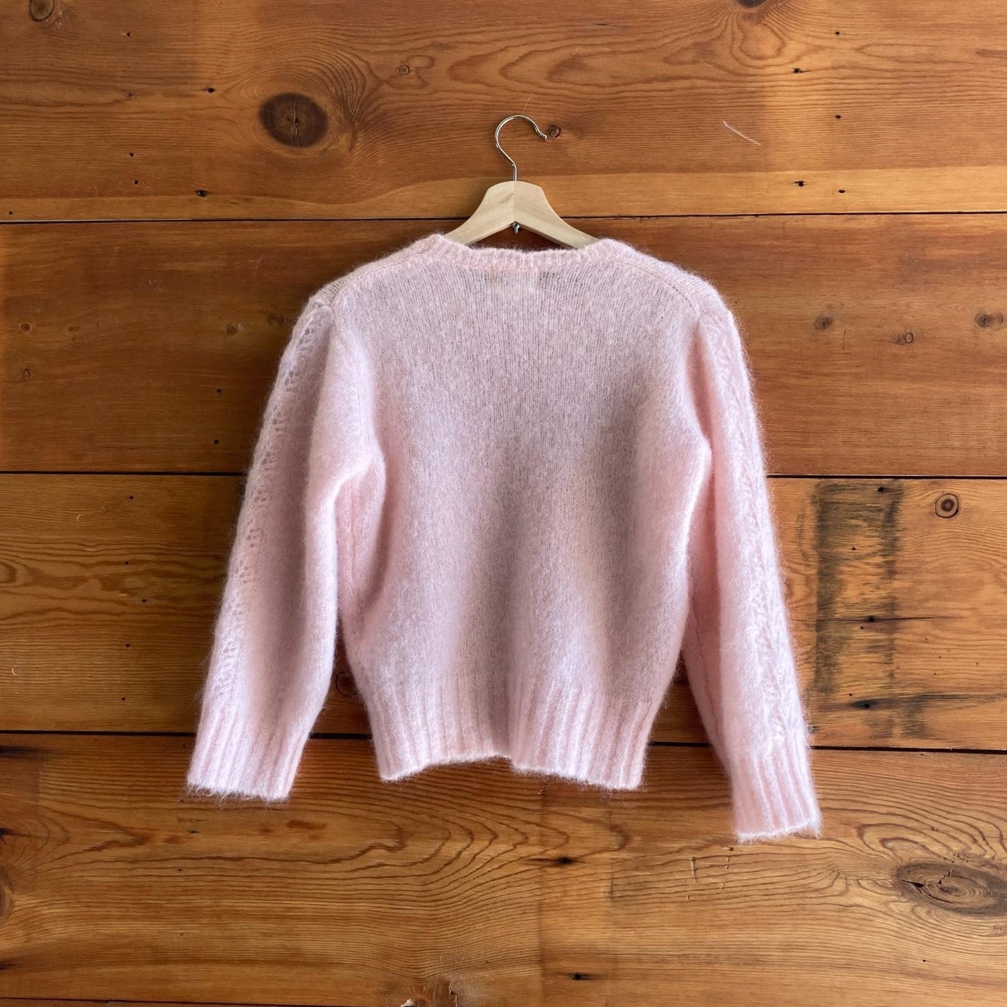 36 / S - Rouje Pale Pink Marcelin Pullover Mohair Blend Sweater 0915CS